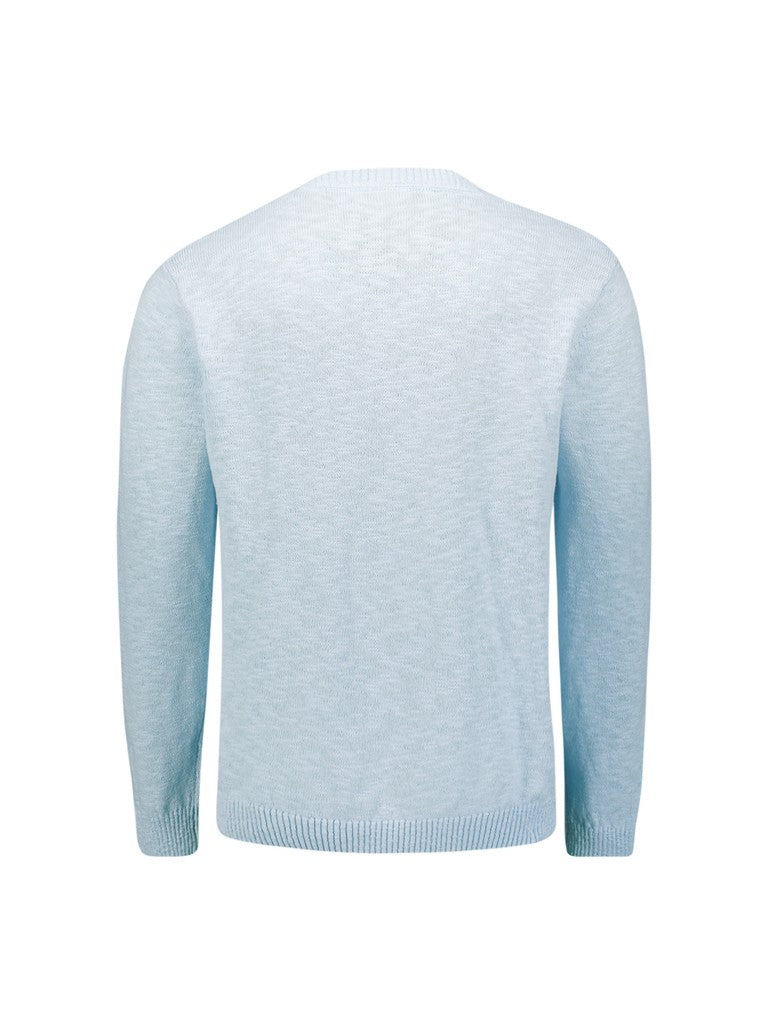 Pullover Crewneck Slub With Linen
