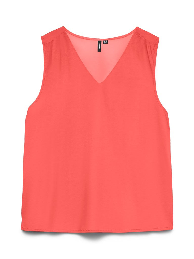 VMEASY JOY S/L V-NECK TOP WVN GA