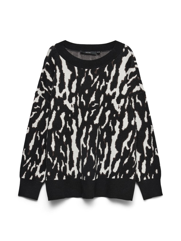 VMNANCY LS O-NECK LONG PULLOVER BOO
