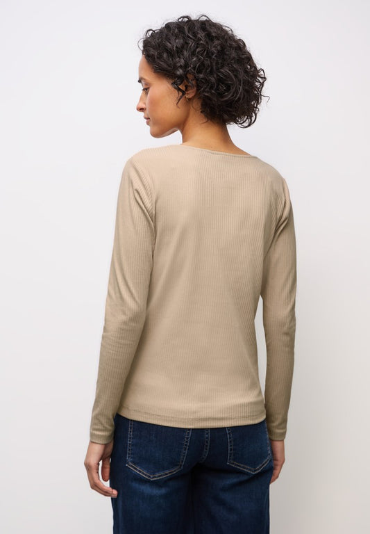 LTD QR heart shape rib shirt l
