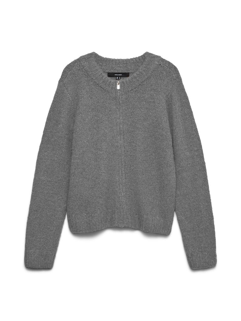 VMBERRY LS O-NECK ZIPPER CARIDGAN N