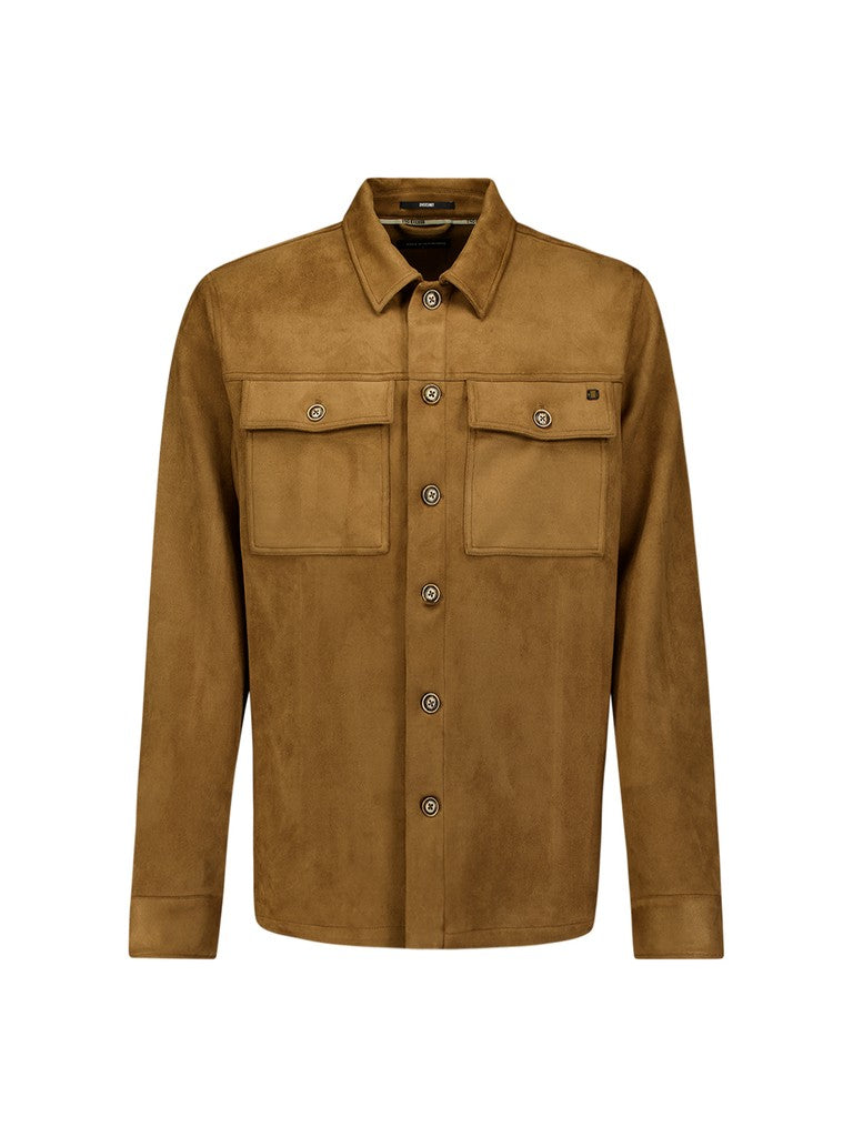 Overshirt Full Button Suede