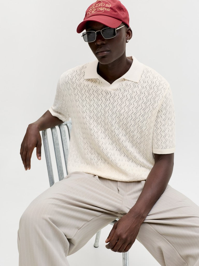 JORTYLER KNIT SS SPLIT NECK POLO SN