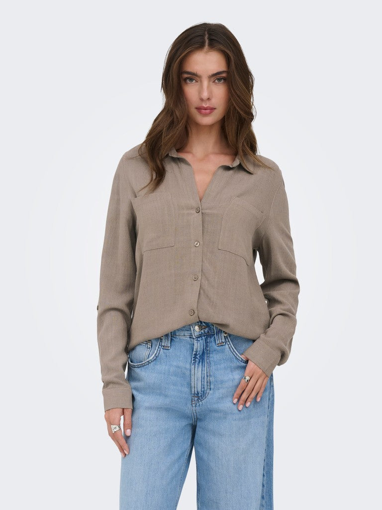 ONLYASMIN-SIESTA LS LI BL SHIRT PNT