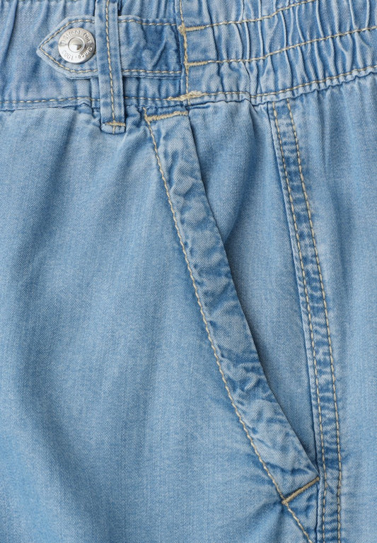 Washed Wide Leg HW Flap Detail