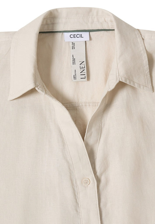 LINEN_Solid Dropped Shoulder B