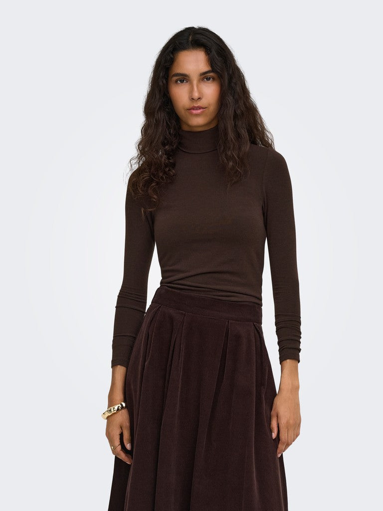 ONLGLAMOUR L/S ROLL-NECK TOP JRS NO
