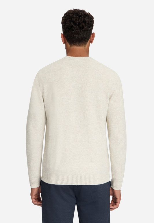 Pullover Crew Neck Melange Light Weight with Wool