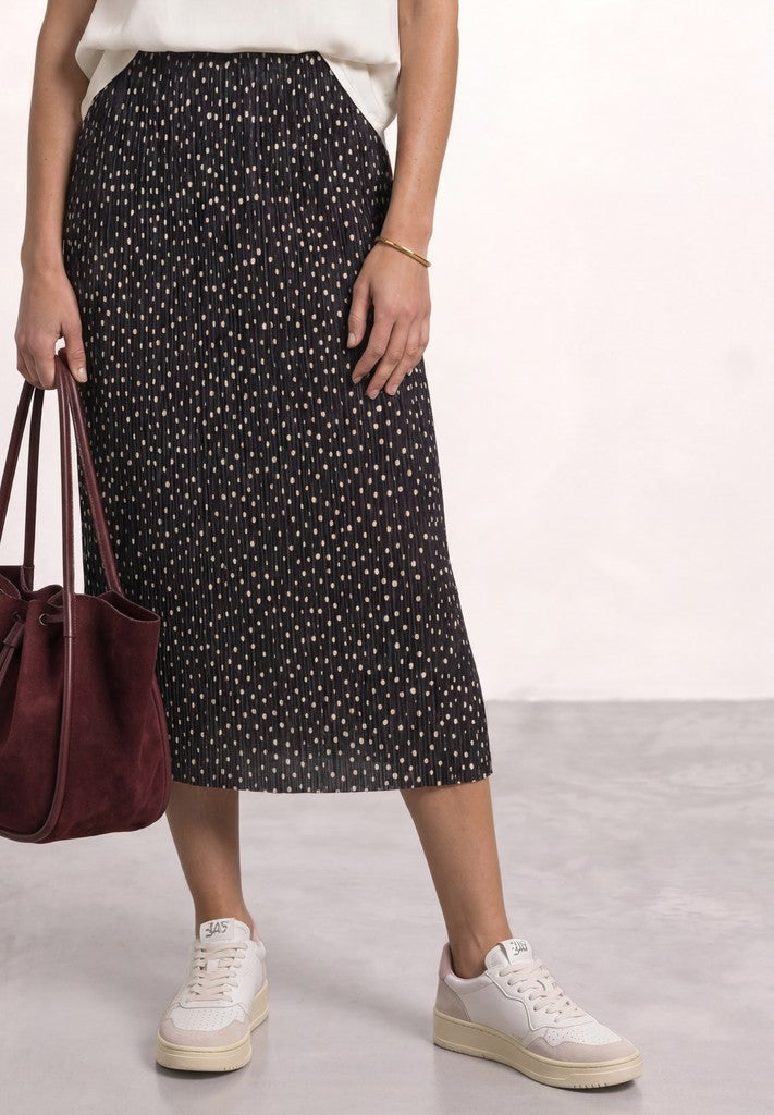 Mesh Plissee skirt_AOP