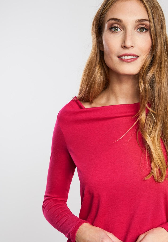 Waterfall neck line solid