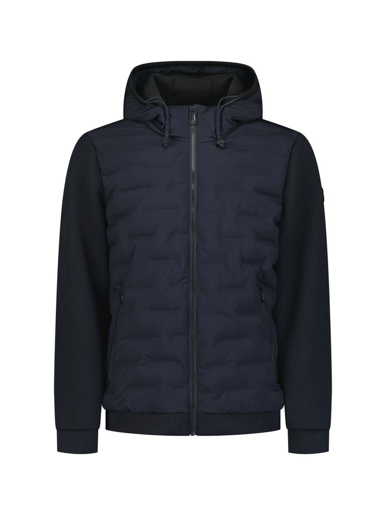 Jacket Short Fit Sealed Hooded Knitted Mix