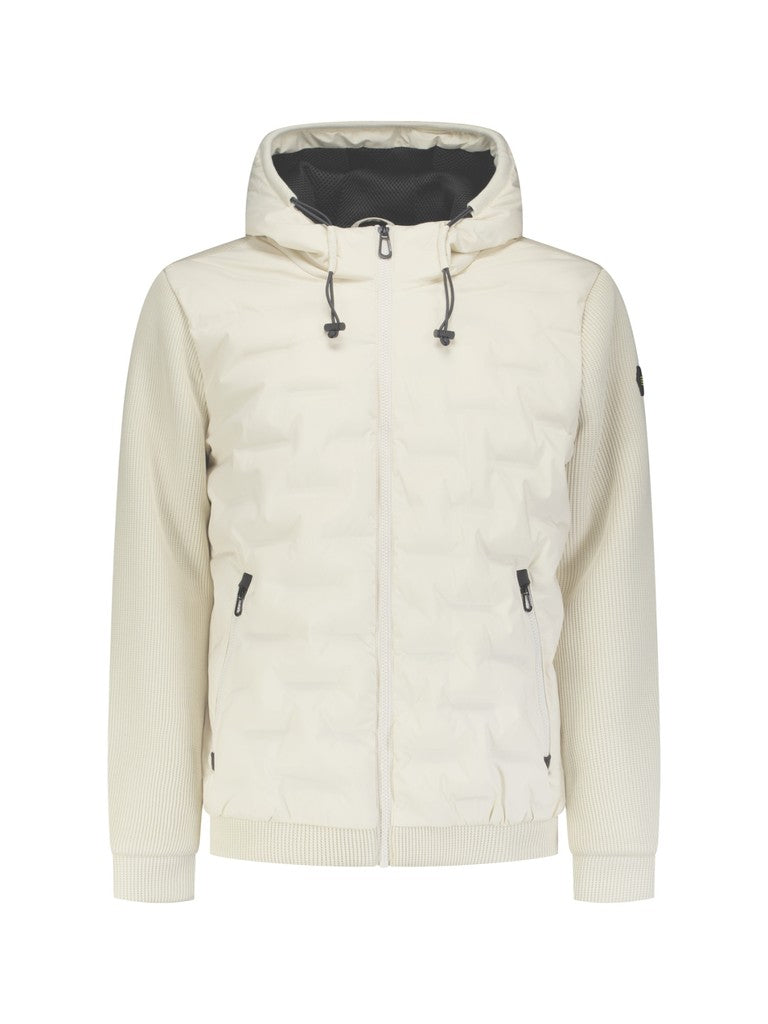 Jacket Short Fit Sealed Hooded Knitted Mix