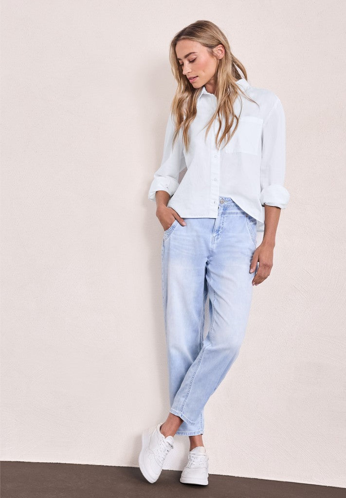 QR Cotton shirtcollar blouse w
