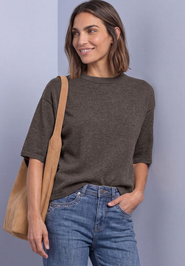 LTD_QR_3/4 sleeve basic sweate