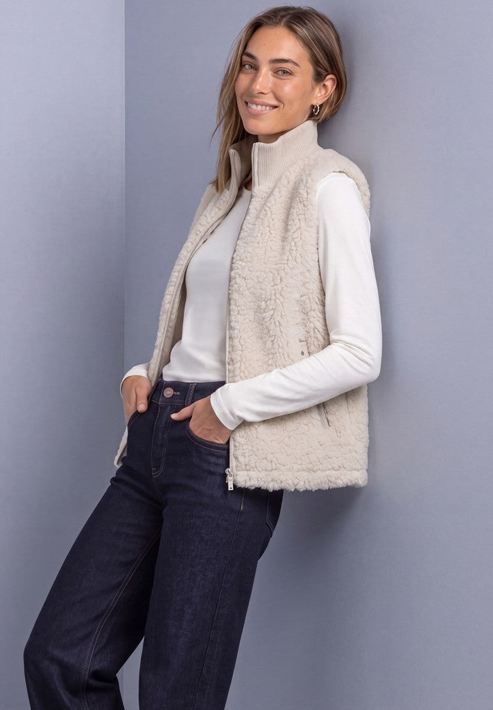 LTD QR Curly Fake Fur Vest w.
