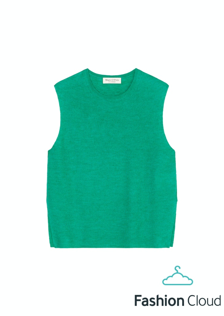 Top, sleeveless, v-neck