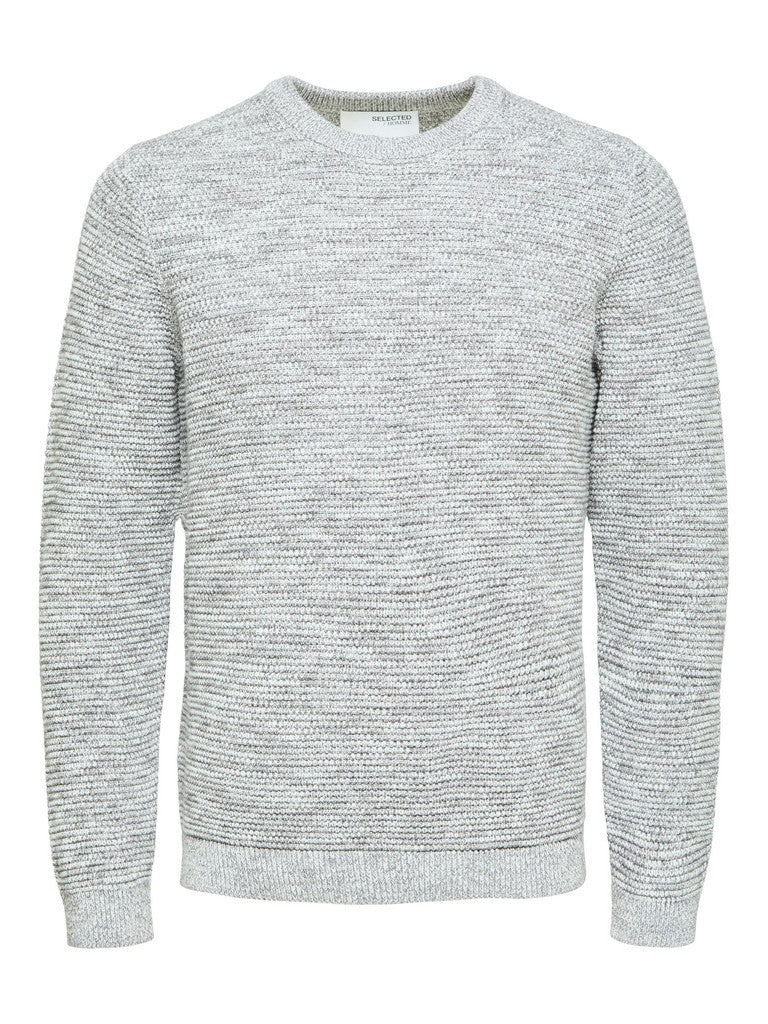 SLHVINCE LS KNIT BUBBLE CREW N