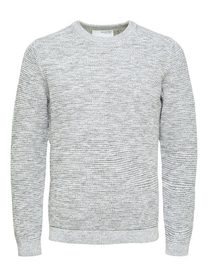 SLHVINCE LS KNIT BUBBLE CREW N