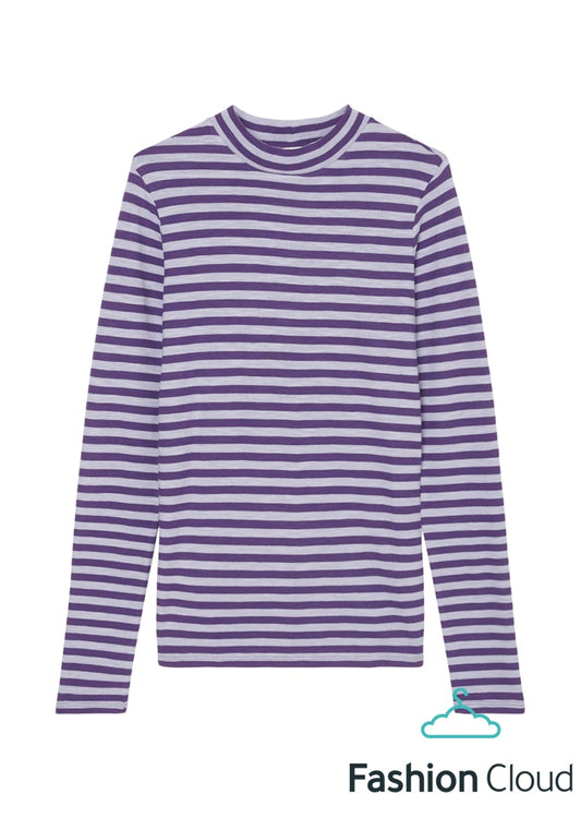 T-shirt, high neck, long sleev