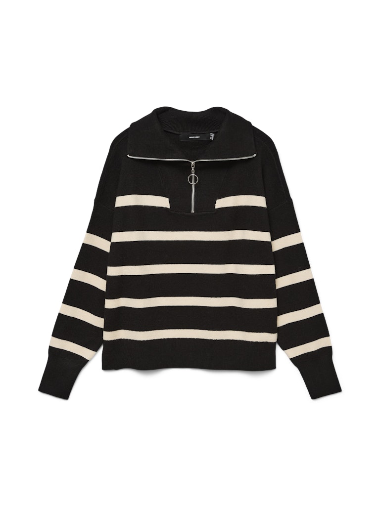 VMSABA STRIPE LS HIGHNECK BLOU