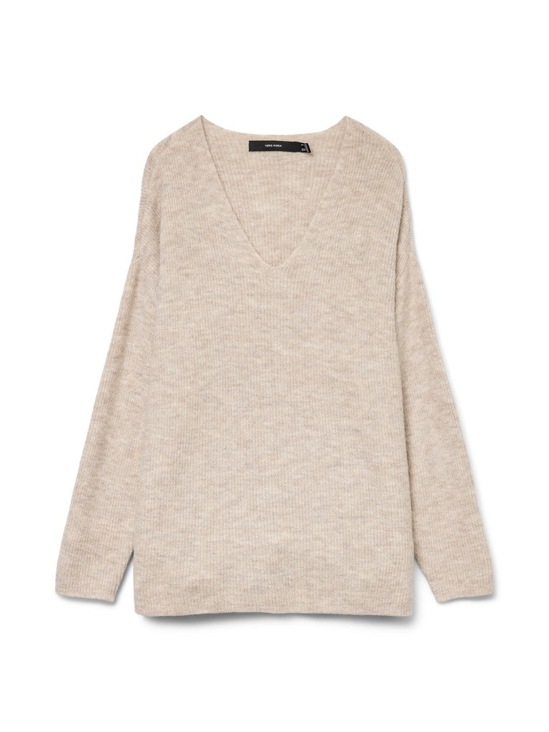 VMCREWLEFILE LS V-NECK BLOUSE