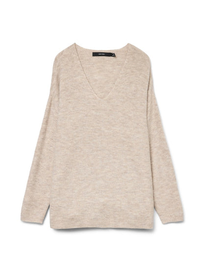 VMCREWLEFILE LS V-NECK BLOUSE