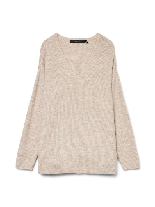 VMCREWLEFILE LS V-NECK BLOUSE