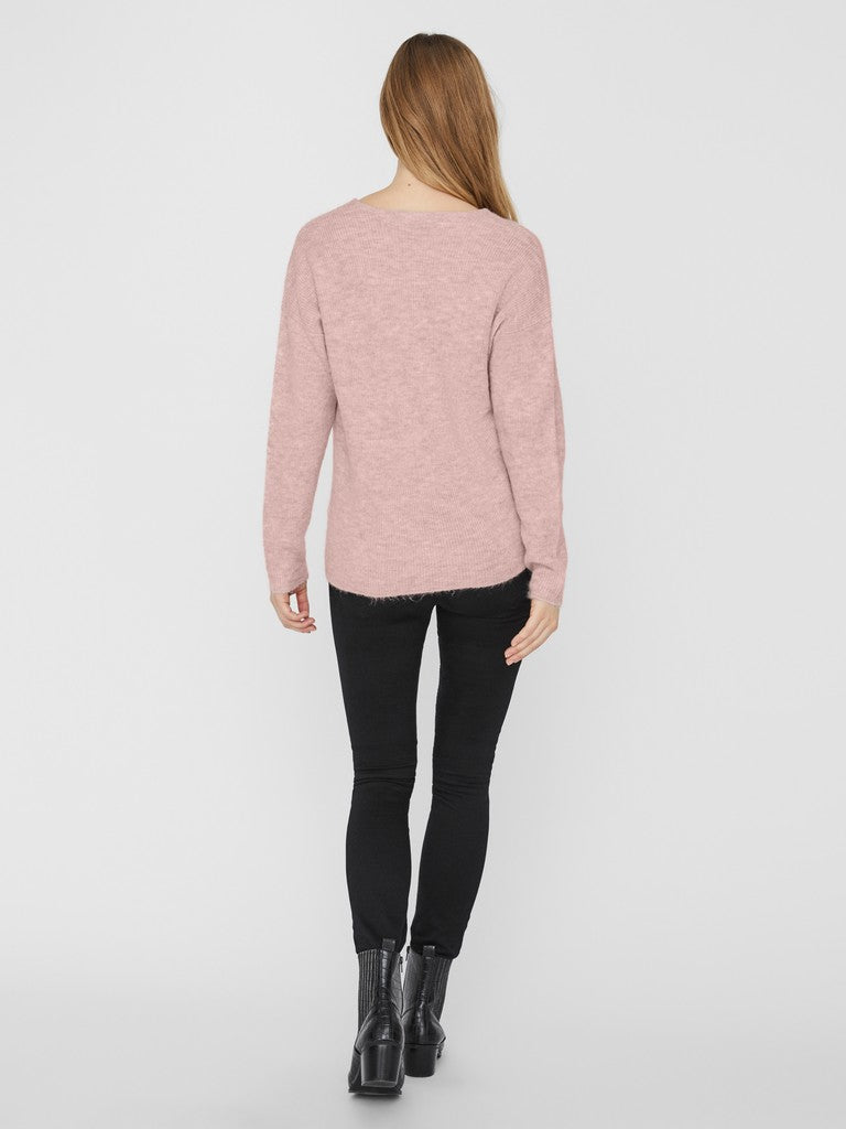 VMCREWLEFILE LS V-NECK BLOUSE