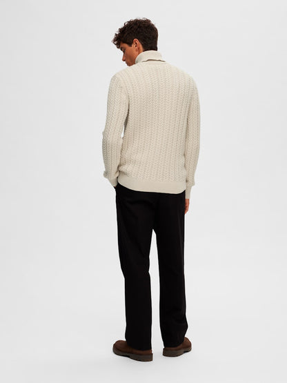 SLHBRAI LS KNIT CABLE ROLL NEC