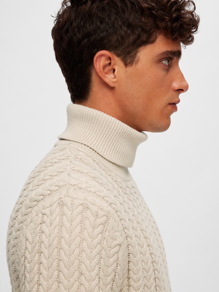 SLHBRAI LS KNIT CABLE ROLL NEC