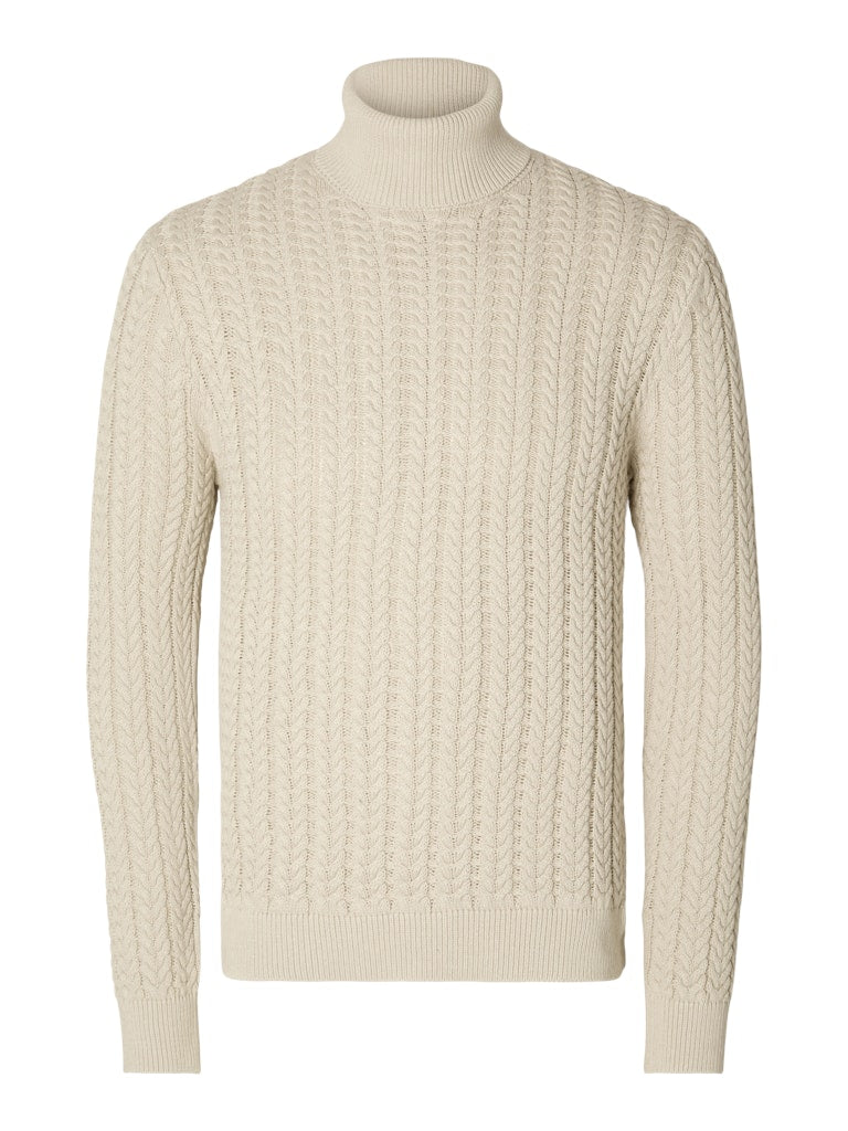 SLHBRAI LS KNIT CABLE ROLL NEC