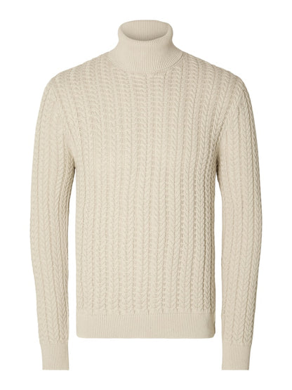 SLHBRAI LS KNIT CABLE ROLL NEC