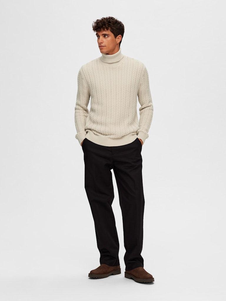 SLHBRAI LS KNIT CABLE ROLL NEC