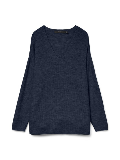 VMCREWLEFILE LS V-NECK BLOUSE