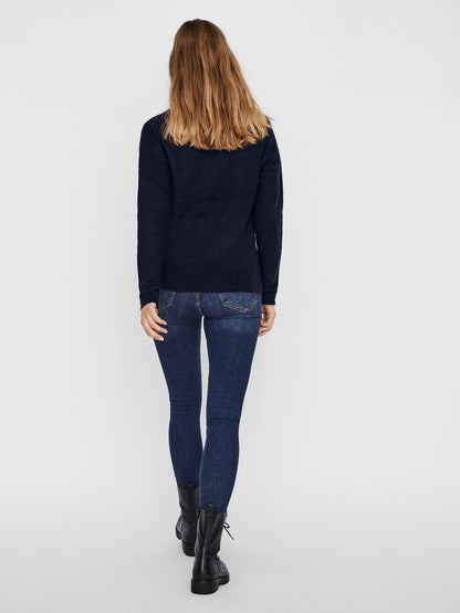 VMCREWLEFILE LS V-NECK BLOUSE