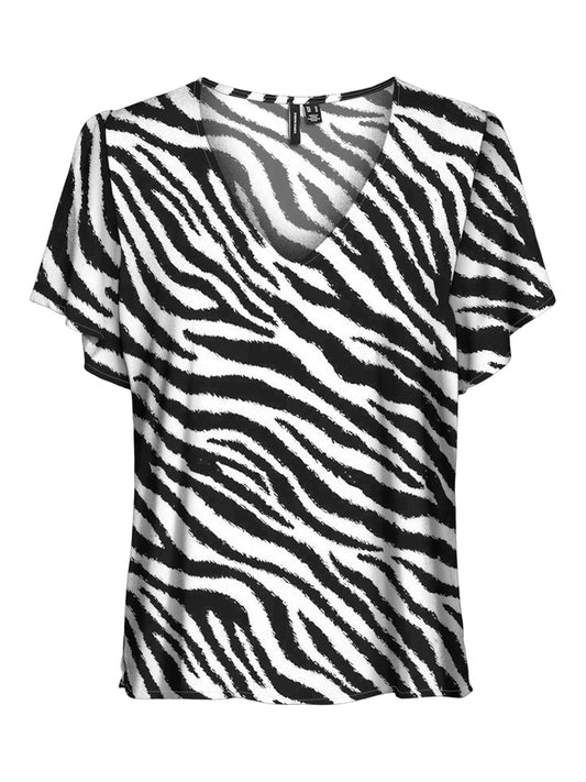 VMEASY JOY V-NECK SS BLOUSE WV