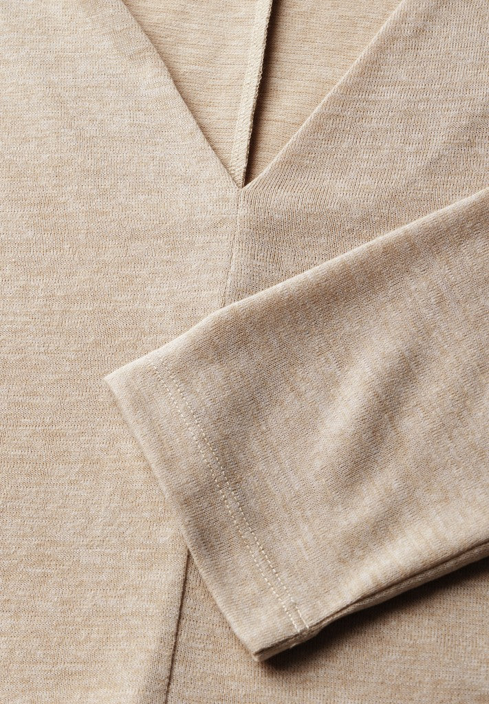 linen look v-neck shirt