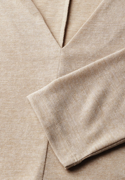 linen look v-neck shirt