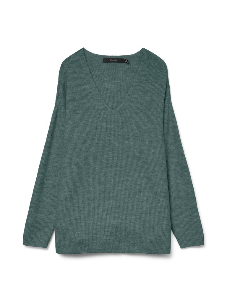VMCREWLEFILE LS V-NECK BLOUSE