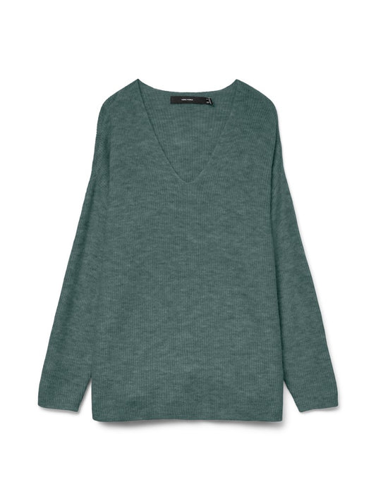 VMCREWLEFILE LS V-NECK BLOUSE