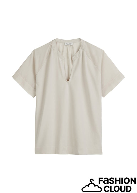 Jersey blouse, short sleeve wi