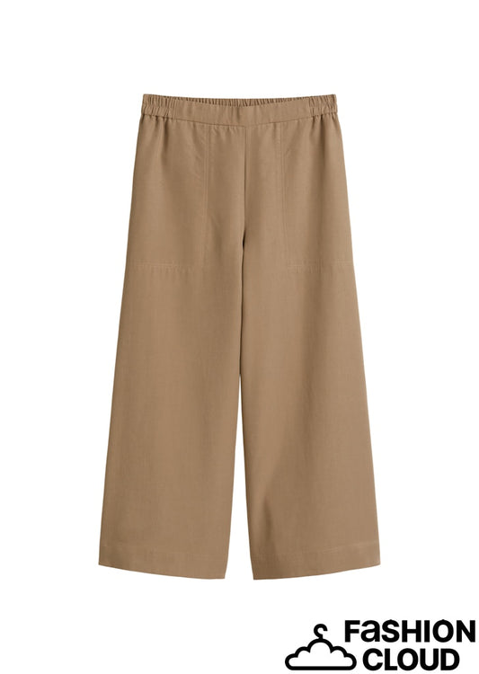 Pants, culotte style, elastic