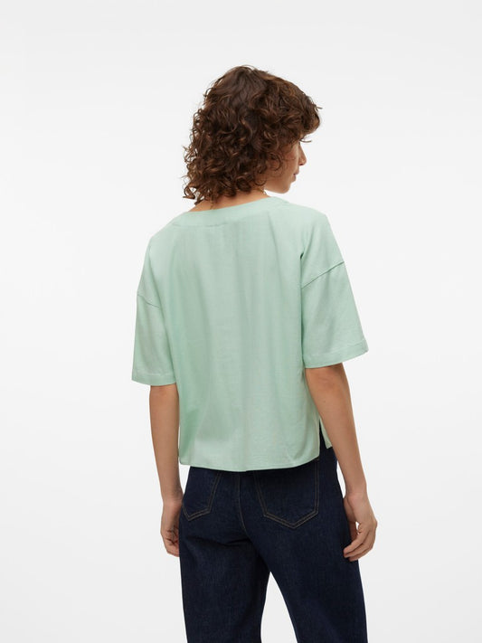 VMMYMILO 2/4 V-NECK SHIRT WVN