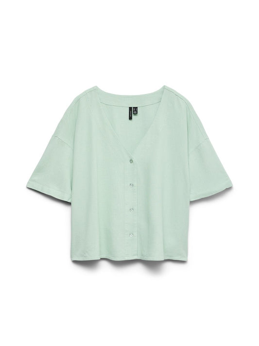 VMMYMILO 2/4 V-NECK SHIRT WVN