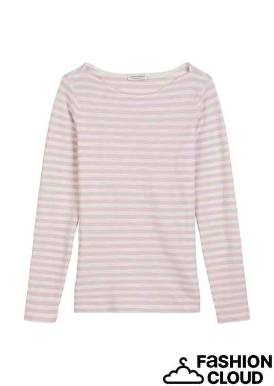 T-shirt, long sleeve, boat nec