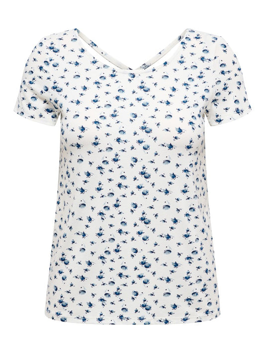 ONLBERA BACK LACE UP S/S TOP JRS NO