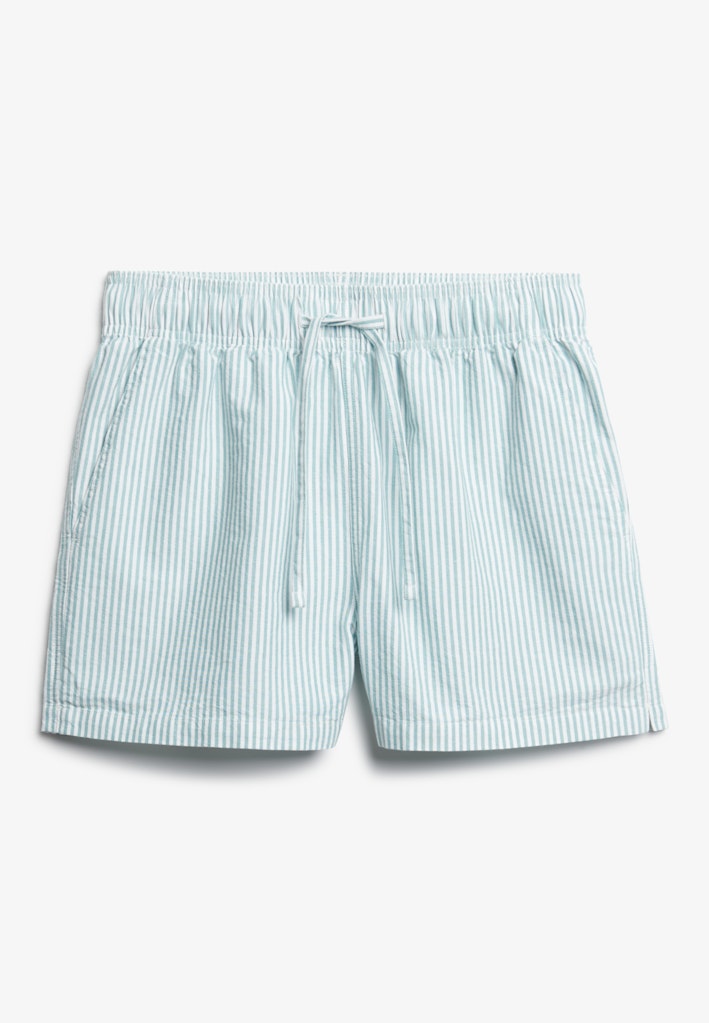 COTTON STRIPE ELASTIC SHORT