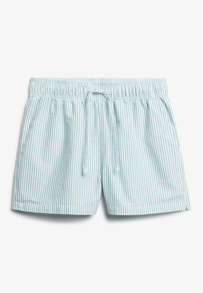 COTTON STRIPE ELASTIC SHORT