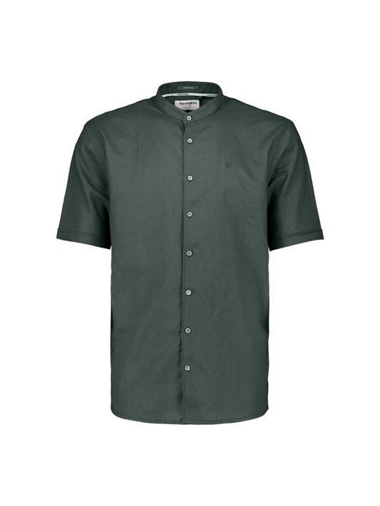 Shirt Short Sleeve Granddad With Linen