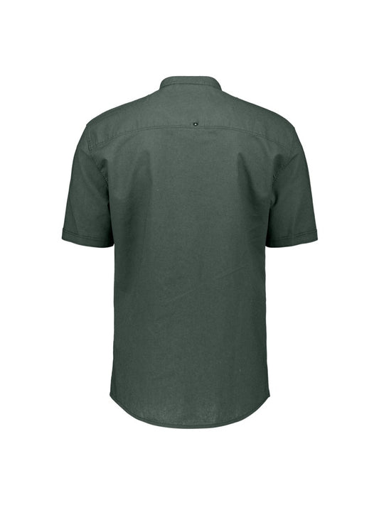 Shirt Short Sleeve Granddad With Linen